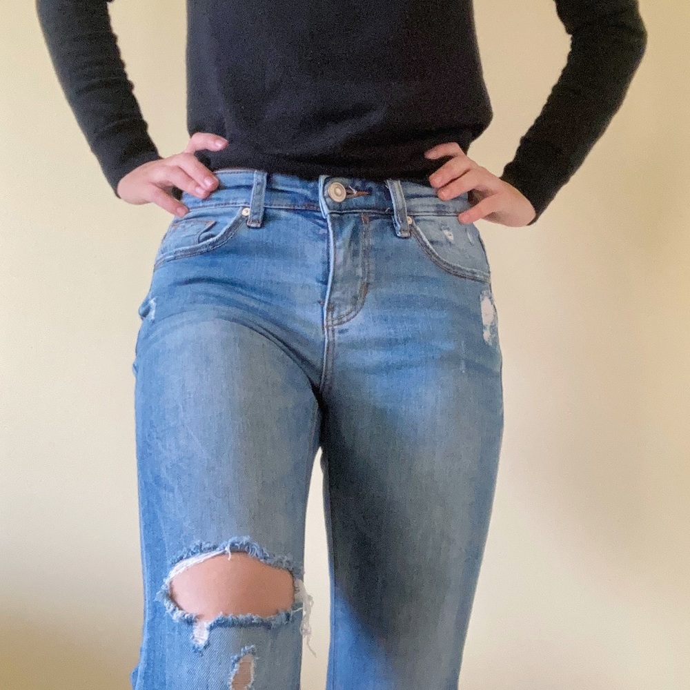 Mid rise skinny jeans